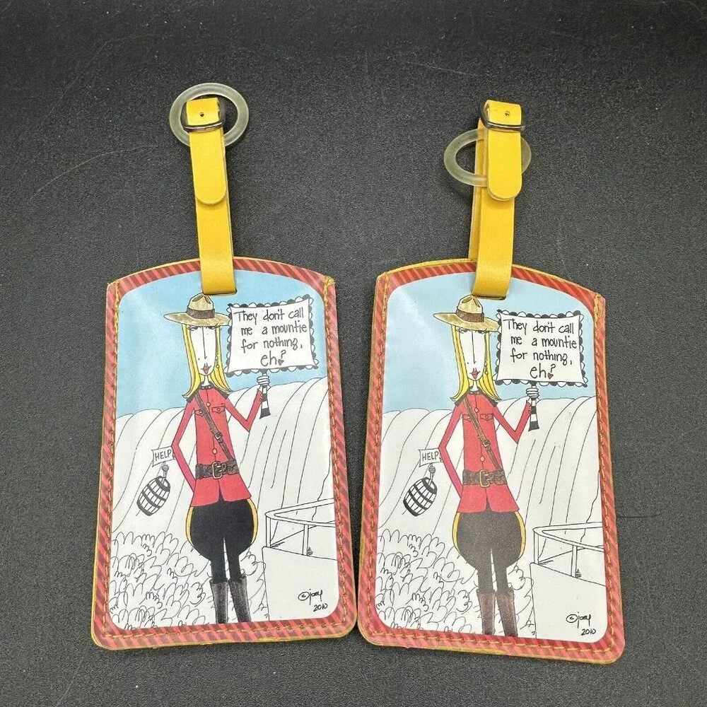 Dolly Mamas By Joey Luggage Tag Set of 5 Africa Holland Canada Kitschy